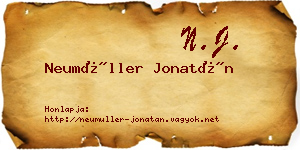 Neumüller Jonatán névjegykártya